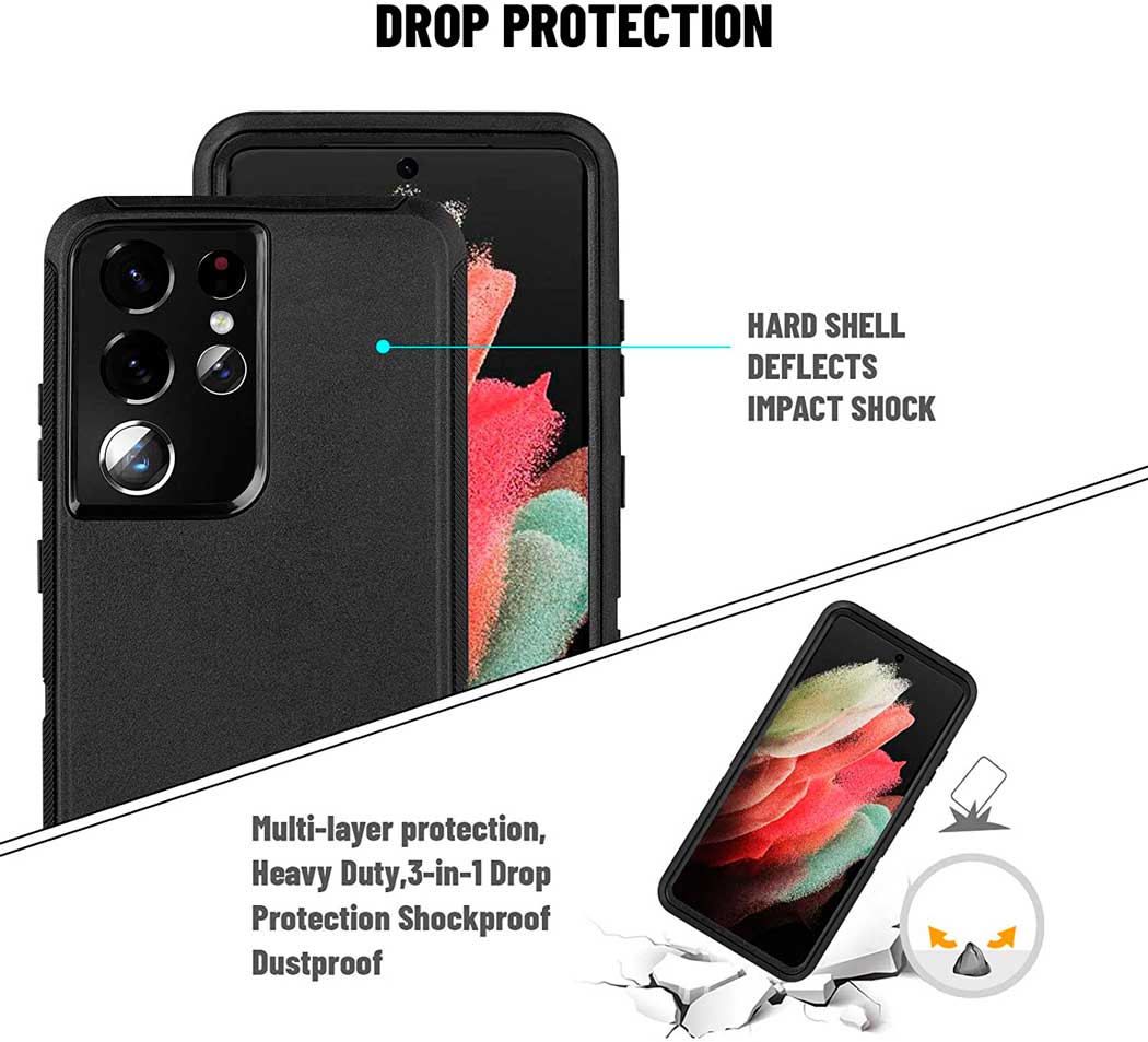 Galaxy S21, S21 Plus, S21 Ultra y Note 20 Ultra - Protector defender 3 capas+ clip - Imagen 3
