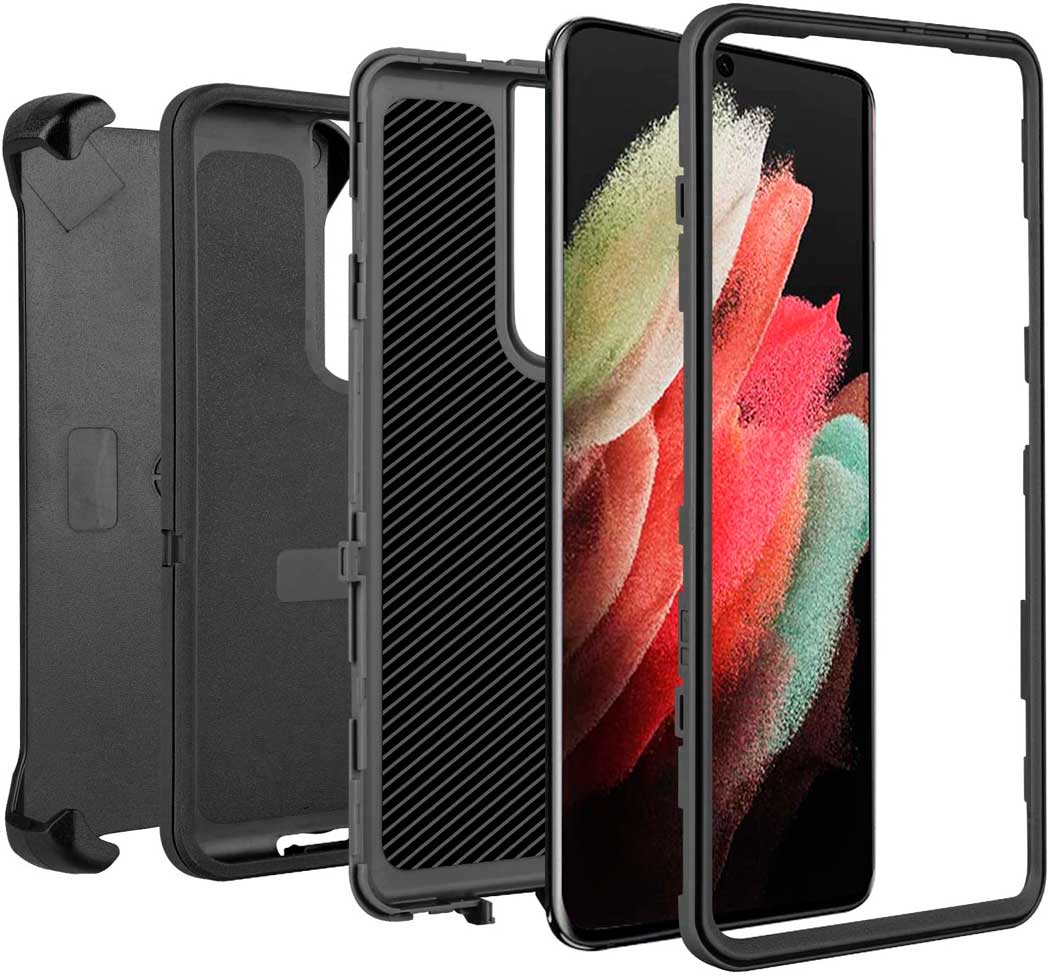 Galaxy S21, S21 Plus, S21 Ultra y Note 20 Ultra - Protector defender 3 capas+ clip - Imagen 2