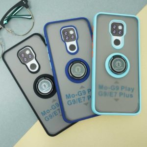 Motorola E7 Plus - Protector TPU + Soporte anillo giratorio serie xing