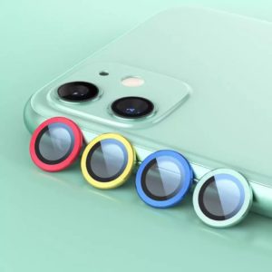 iPhone 12, 12 mini, 11- Protector de vidrio circular para lente de camara