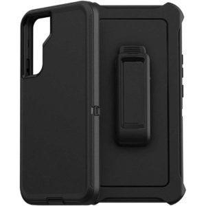 Samsung S22, S22 Plus - Protector defender 3 capas+ clip negro