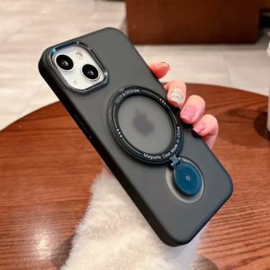 iPhone 14 & 14 Plus - Protector mate con soporte magnético giratorio, a prueba de golpes serie magplus