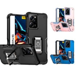 Xiaomi Poco X5 Pro 5G - Protector fuerte soporte giratorio mas cubierta de cámara, serie gladiador