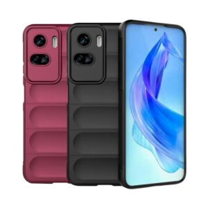 Honor 90 Lite - Protector de goma suave textura antideslizante, aprueba de golpes serie maverick