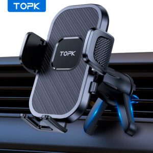 TOPK D38-S - Soporte de teléfono para coche, con Clip de gancho, ventilación de aire, rotación de 360 °