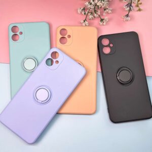 Samsung A05 - Protector Silicona delgada, con soporte de anillo de 360°
