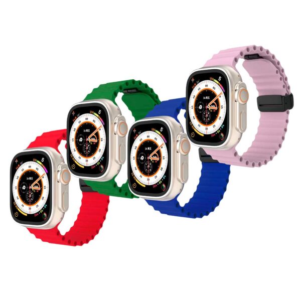 Apple Watch 42/44/45/49 MM - Banda magnética, correa de silcone, serie loop