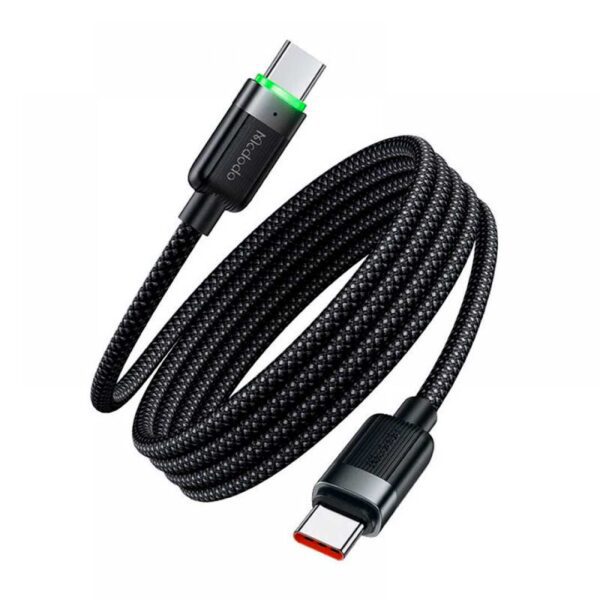 MCDODO - Cable magnético de tipo C a tipo C, con indicador led y sistema autoenrrollable - Imagen 2