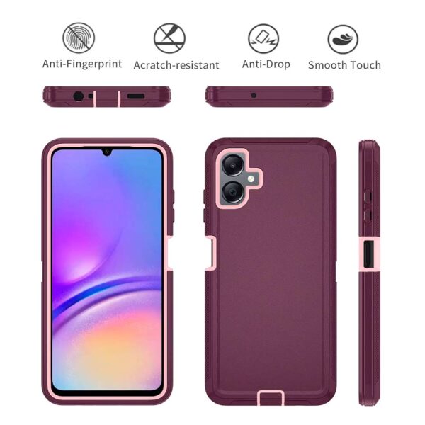 Samsung A06  - Protector de 3 capas resistente a los golpes serie defender rosa - Imagen 2