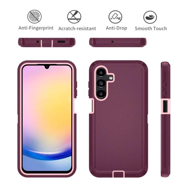 Samsung A16 & A26  - Protector de 3 capas resistente a los golpes serie defender rosa - Imagen 4