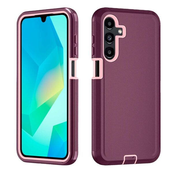 Samsung A16 & A26  - Protector de 3 capas resistente a los golpes serie defender rosa