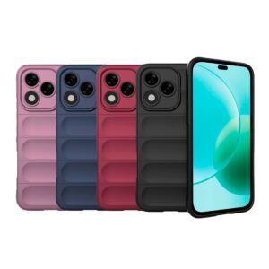 Honor 400 Lite - Protector de goma suave textura antideslizante, aprueba de golpes serie maverick