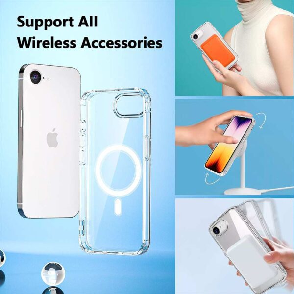 iPhone 16E - Protector transparente magsafe resistente a los golpes - Imagen 5