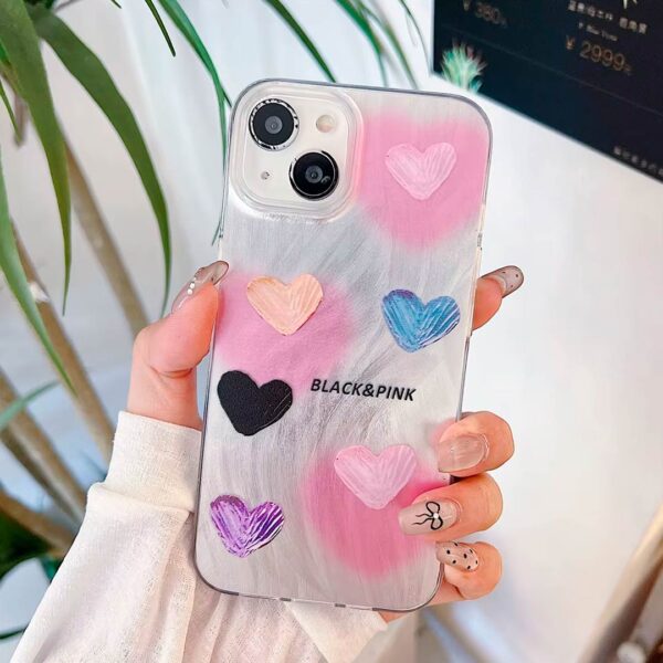 iPhone 13 - Protector de lujo, diseño colorido de corazón y estrellas, serie chuli - Imagen 3