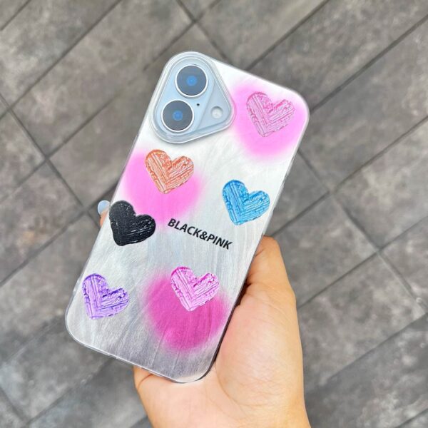 iPhone 16 - Protector de lujo, diseño colorido de corazón y estrellas, serie chuli - Imagen 3