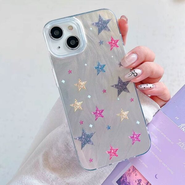 iPhone 13 - Protector de lujo, diseño colorido de corazón y estrellas, serie chuli - Imagen 2