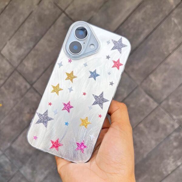 iPhone 16 - Protector de lujo, diseño colorido de corazón y estrellas, serie chuli - Imagen 2