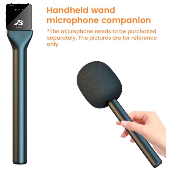Mango de micrófono SX1 - Soporte de mano para micrófono, ligero compatible para entrevistas, podcasts, blogs - Imagen 2