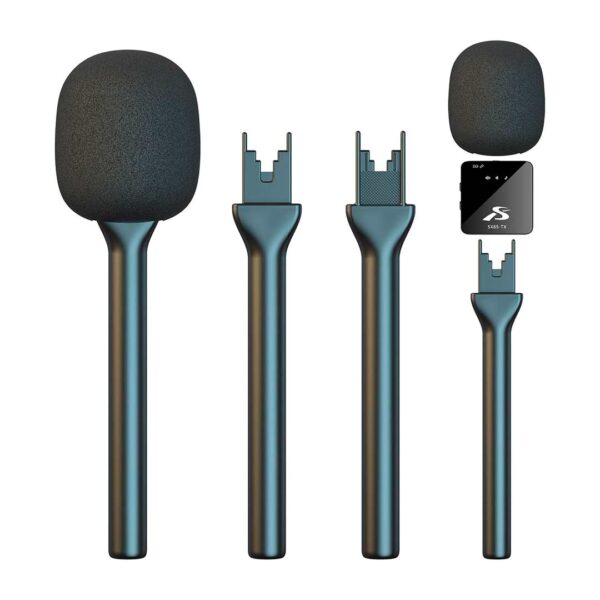 Mango de micrófono SX1 - Soporte de mano para micrófono, ligero compatible para entrevistas, podcasts, blogs