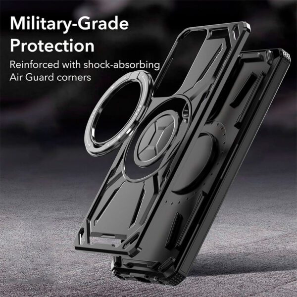 Motorola Edge 50 Fusion - Protector con soporte de anillo giratorio 360°, a prueba de golpes, serie megatron - Imagen 2