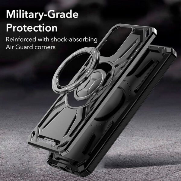 Motorola Edge 50 Ultra - Protector con soporte de anillo giratorio 360°, a prueba de golpes, serie megatron - Imagen 2