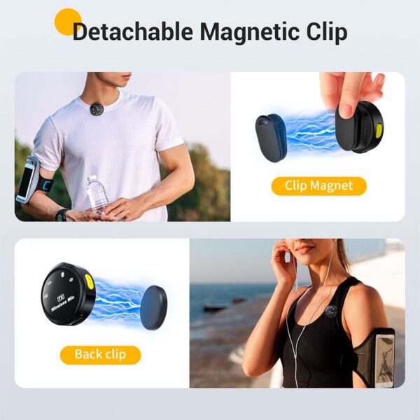 Q9 - Micrófono inaambrico profesional con adaptador de redicción de ruido - Imagen 2