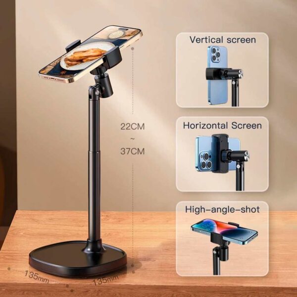 X66PRO - Soporte de escritorio para celular, ajustable de alutura y ángulo 360° - Imagen 7