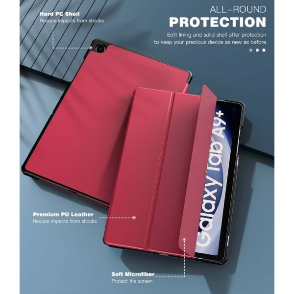 Samsung Tab A9 Plus - Protector 360° delgado y ligero con soporte rígido, serie run - Imagen 4