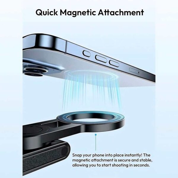 Uniean - Mini selfi stick magnético, palo de selfie portátil con soporte extensible - Imagen 7