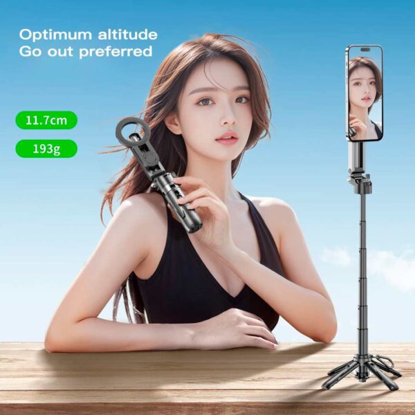 Uniean - Mini selfi stick magnético, palo de selfie portátil con soporte extensible - Imagen 8
