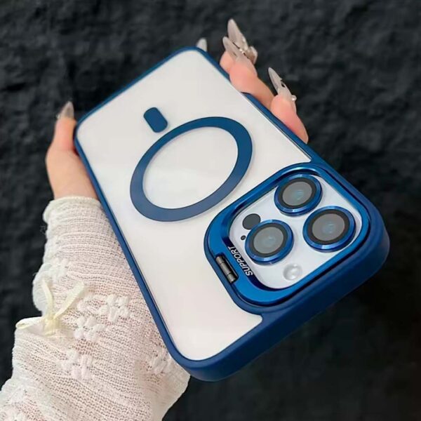 iPhone 15 Pro Max & 15 Pro - Protector magsafe, con lentes de cámara incluidos y soporte para mesa, serie Unido View - Imagen 2