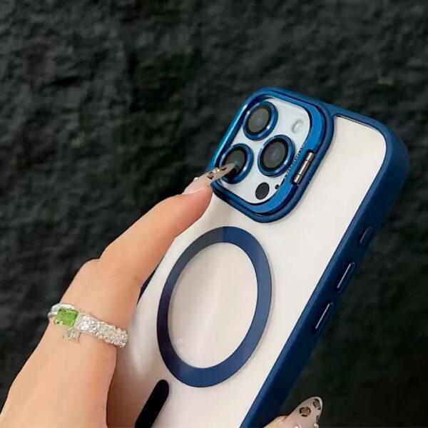iPhone 15 Pro Max & 15 Pro - Protector magsafe, con lentes de cámara incluidos y soporte para mesa, serie Unido View - Imagen 8