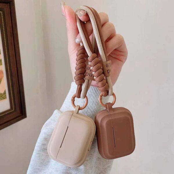 AirPods 2 & AirPods 3 - Protector de silicona con pulsera, resistente a golpes y caída, serie tredy