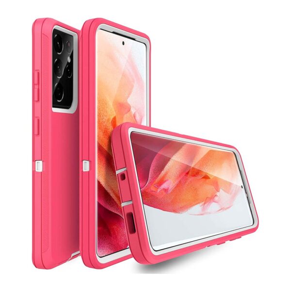 Samsung S21 Ultra - Protector de 3 capas resistente a los golpes serie defender - Imagen 4
