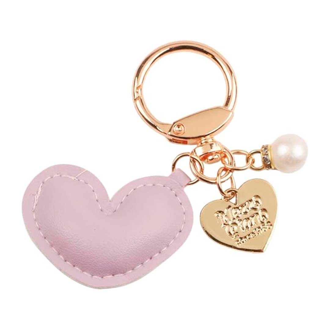 LLavero de cuero diseño de corazón para bolsos, monederos - Imagen 3