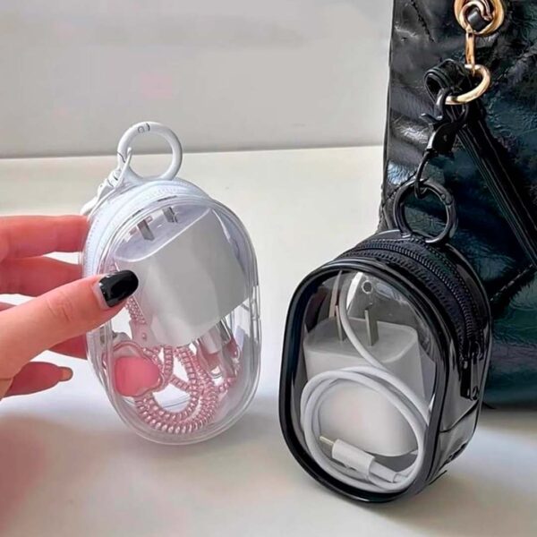 Mini Estuche - Bolso de almacenamiento para cargador, auriculares, cables de datos