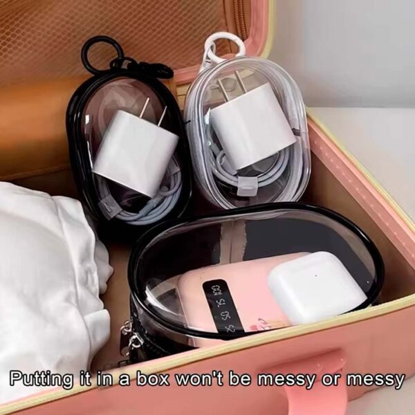 Mini Estuche - Bolso de almacenamiento para cargador, auriculares, cables de datos - Imagen 5