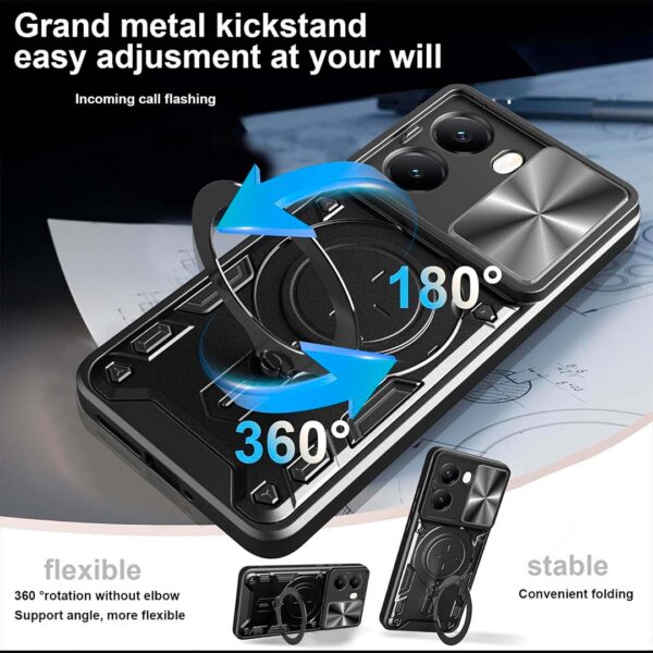 Xiaomi Poco X7 Pro 5G - Protector resistente y fuerte con panel deslizante para cámara serie puritano - Imagen 3