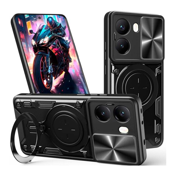 Xiaomi Poco X7 Pro 5G - Protector resistente y fuerte con panel deslizante para cámara serie puritano