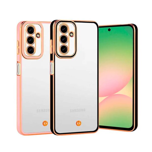 Samsung A56 - Protector TPU transparente suave enchapada con cubierta de cámara serie mercurio
