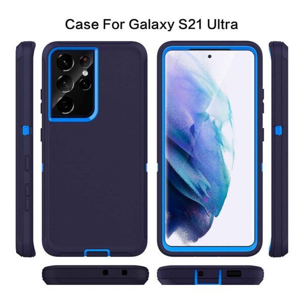 Samsung S21 Ultra - Protector de 3 capas resistente a los golpes serie defender - Imagen 8