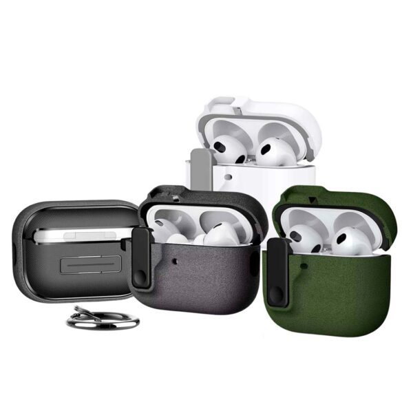 Airpods Pro & Pro 2 - Protector con cierre de hebilla, resistente a golpes, serie poma