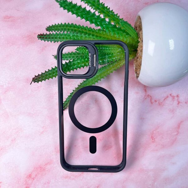 iPhone 11 - Protector magsafe, con lentes de cámara incluidos y soporte de mesa, serie Unido View - Imagen 4