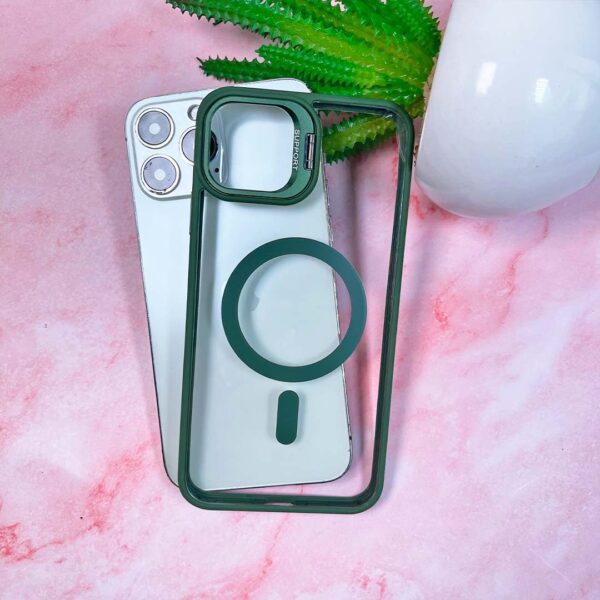 iPhone 11 Pro Max & 11 Pro - Protector magsafe, con lentes de cámara incluidos y soporte para mesa, serie Unido View - Imagen 3