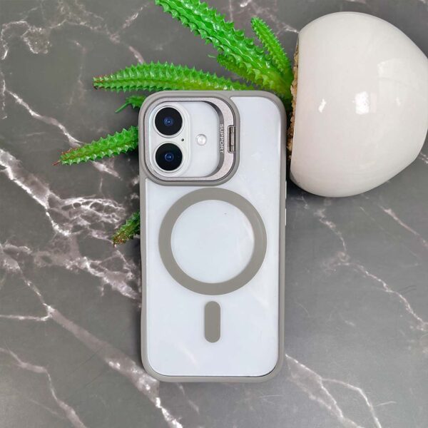 iPhone 16 - Protector magsafe, con lentes de cámara incluidos y soporte de mesa, serie Unido View - Imagen 4