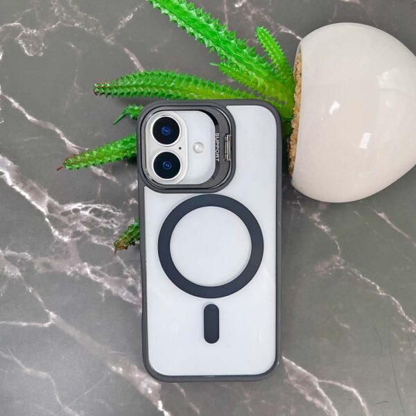 iPhone 16 - Protector magsafe, con lentes de cámara incluidos y soporte de mesa, serie Unido View - Imagen 7