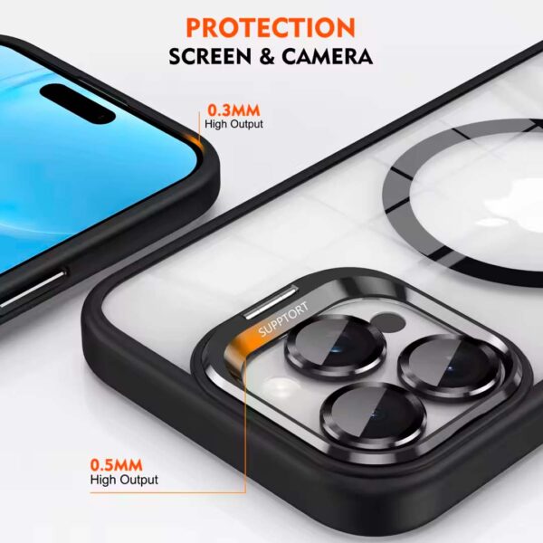 iPhone 14 Pro Max & 14 Pro - Protector magsafe, con lentes de cámara incluidos y soporte para mesa, serie Unido View - Imagen 7