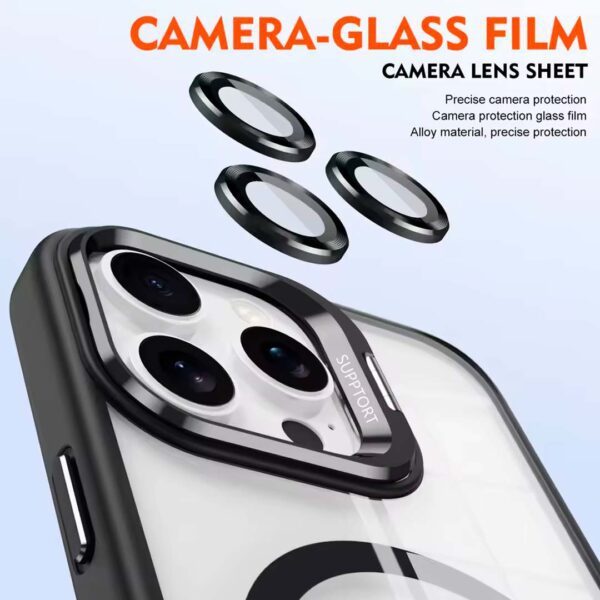 iPhone 14 Pro Max & 14 Pro - Protector magsafe, con lentes de cámara incluidos y soporte para mesa, serie Unido View - Imagen 6
