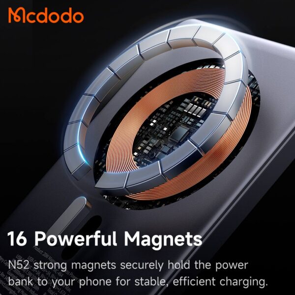 MCDODO - Powe Bank 20W magnético ultra delgado de metal, capacidad de 5,000 mAh - Imagen 8