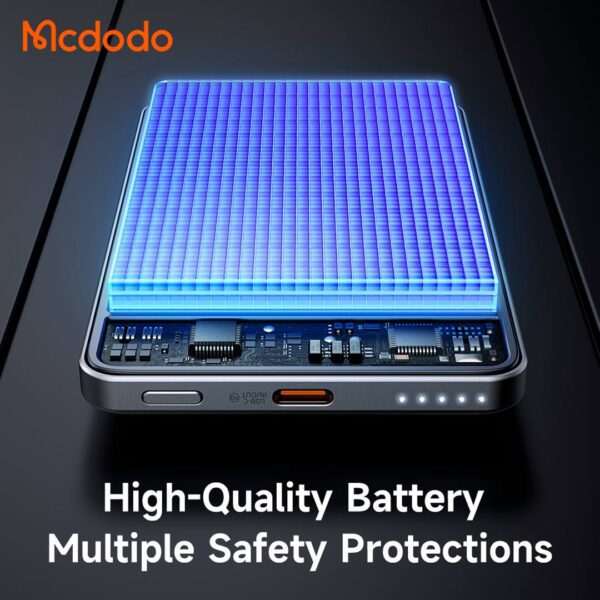 MCDODO - Powe Bank 20W magnético ultra delgado de metal, capacidad de 5,000 mAh - Imagen 3